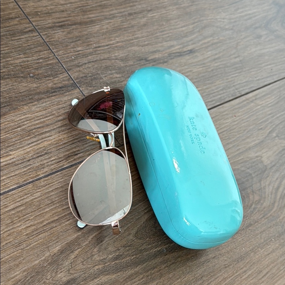Kate Spade Brown Sunglasses with Blue Case